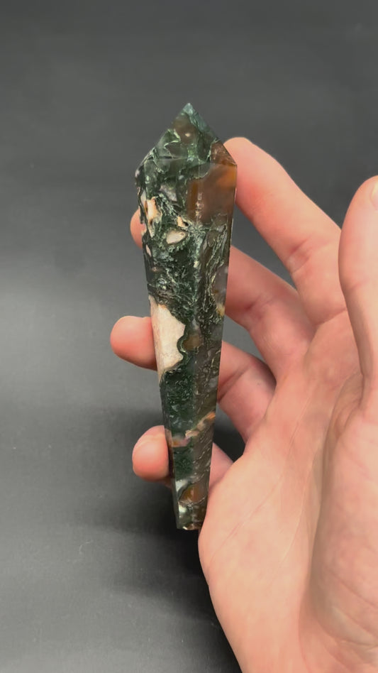Red Moss Agate Scepter (812W12)