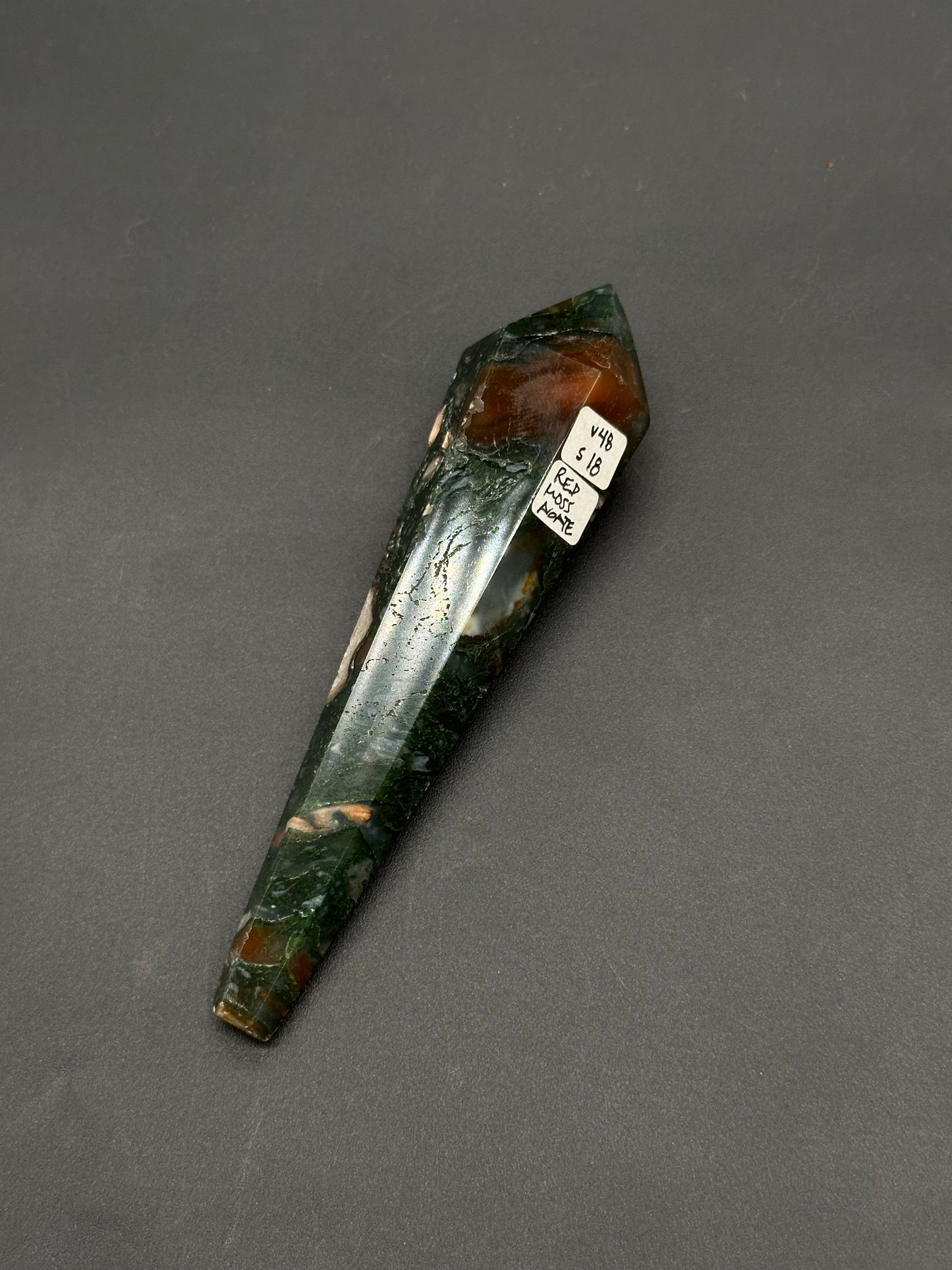 Red Moss Agate Scepter (812W12)
