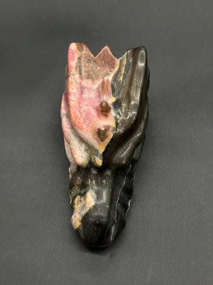 Rhodonite Dragon Carving (812W16)