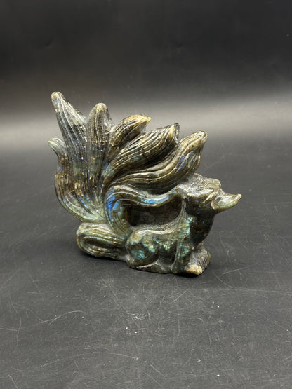 Labradorite Kitsune Carving 803WEB033