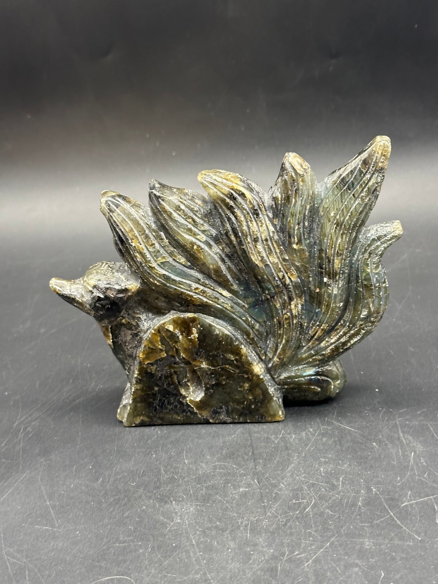 Labradorite Kitsune Carving 803WEB033
