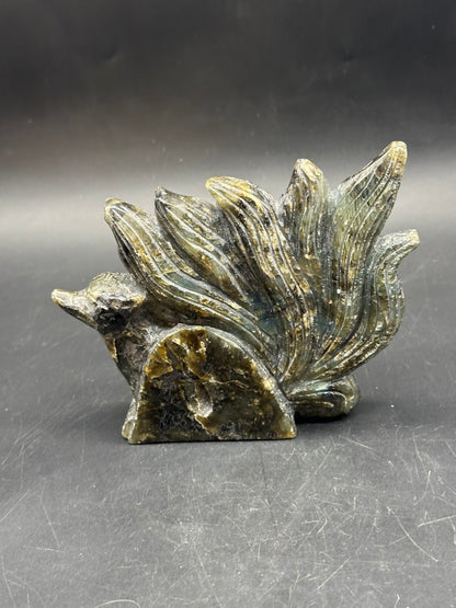 Labradorite Kitsune Carving 803WEB033
