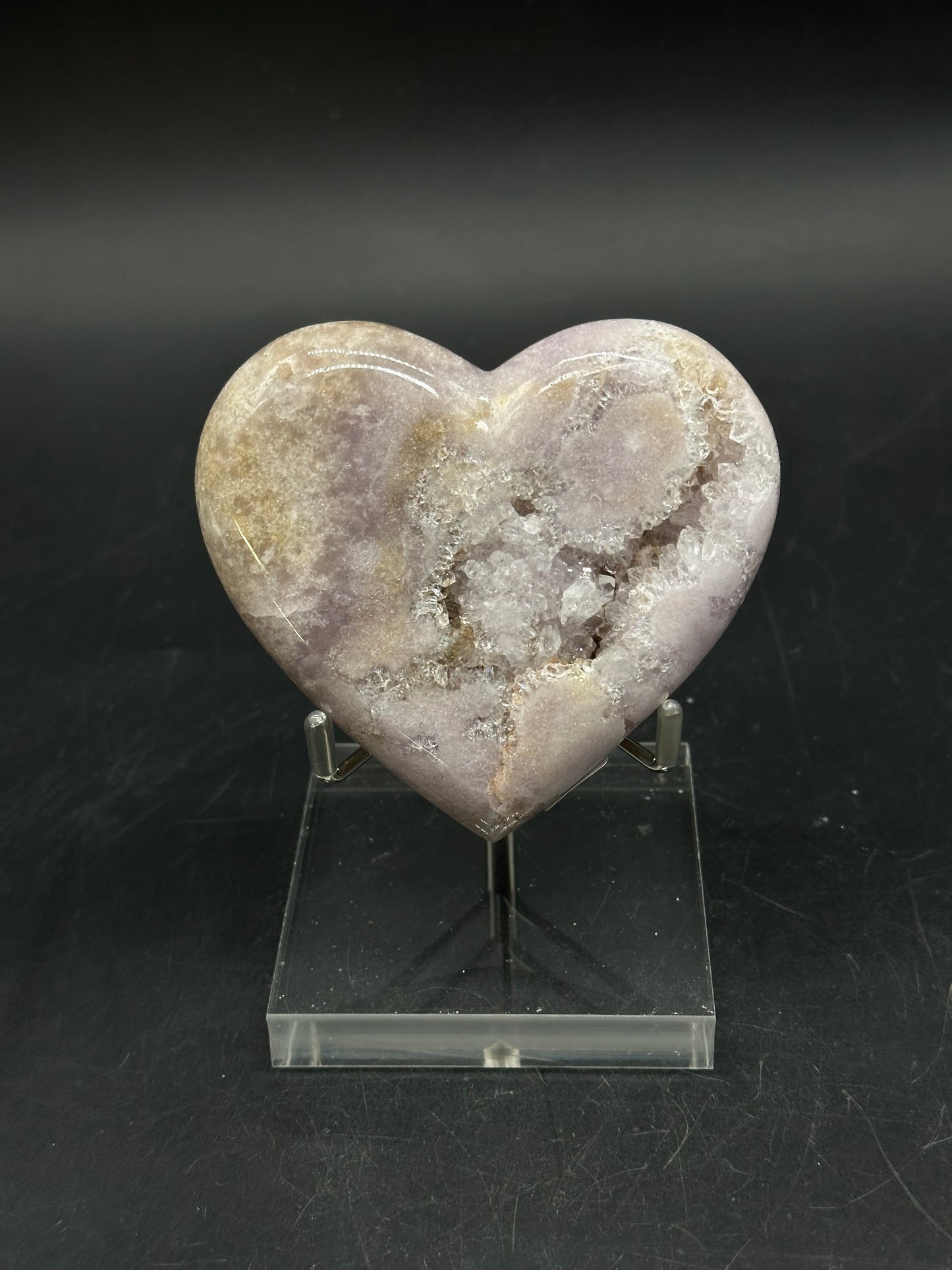 Pink Amethyst Heart Carving 803WEB034