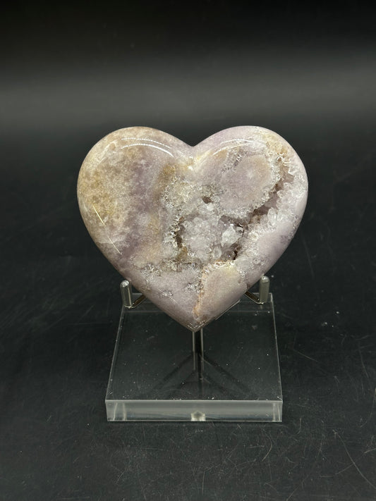 Pink Amethyst Heart Carving 803WEB034