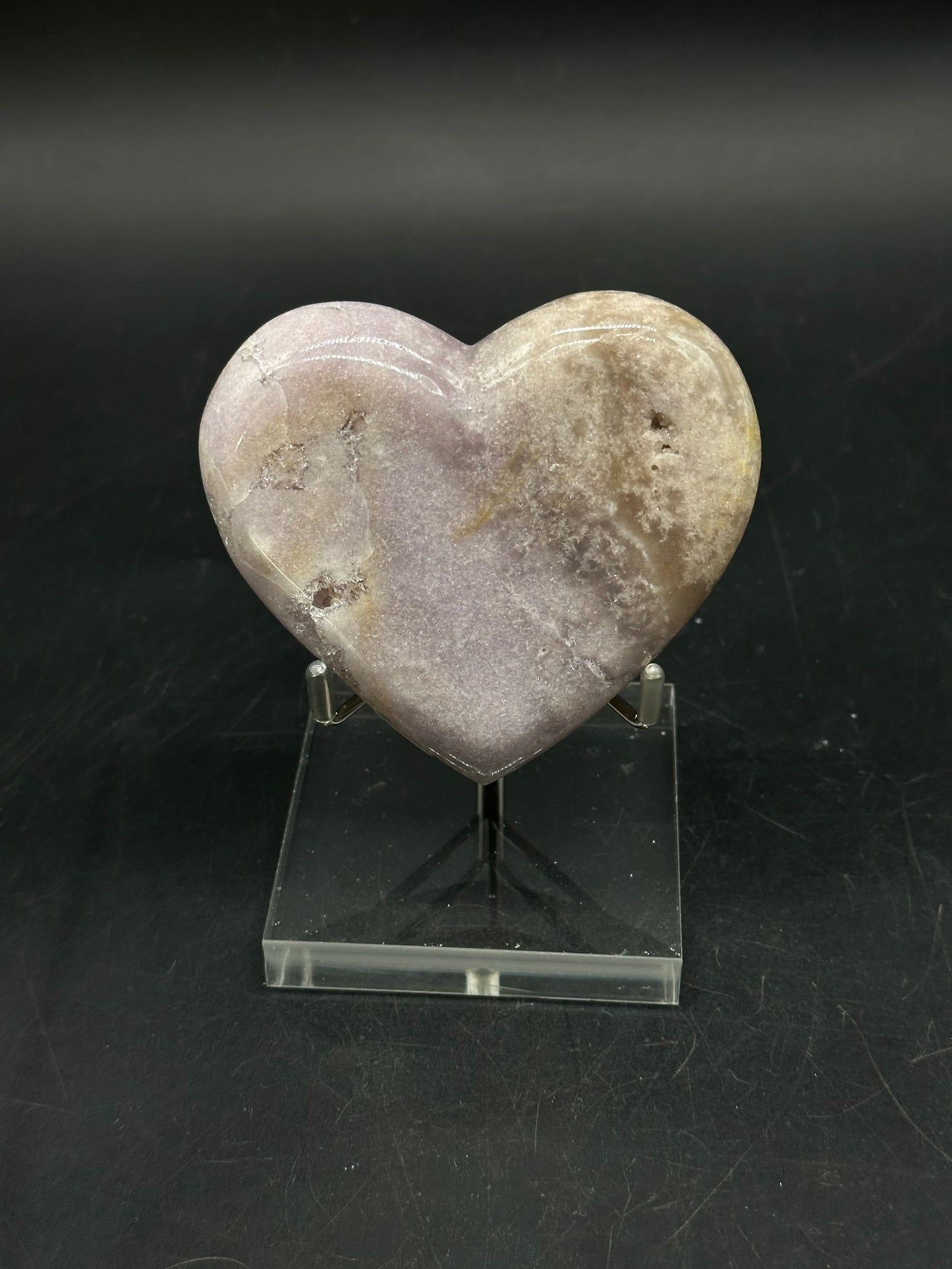 Pink Amethyst Heart Carving 803WEB034