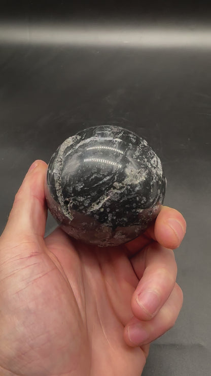 Black Sphalerite Sphere (822W26)