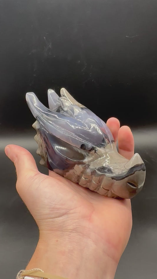 Volcanic Agate Dragon Head (815W06)