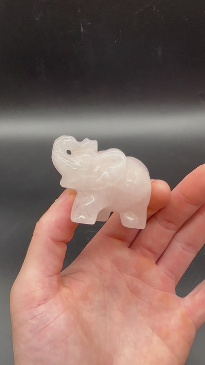 Rose Quartz Elephant (815W02)