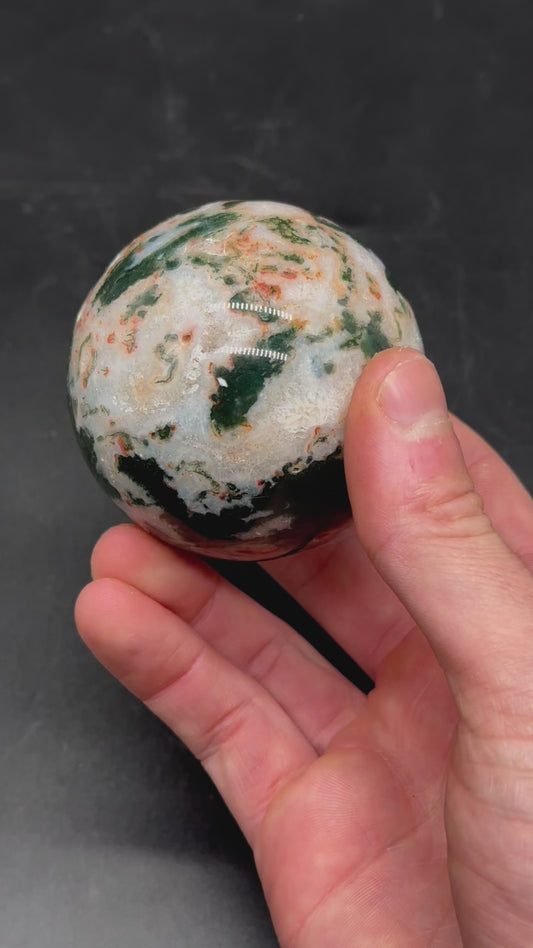 Red Moss Agate Sphere (912W13)