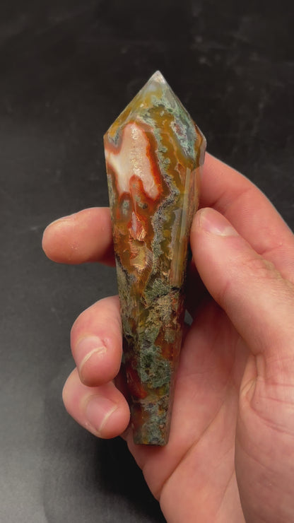 Red Moss Agate Scepter (103W48)