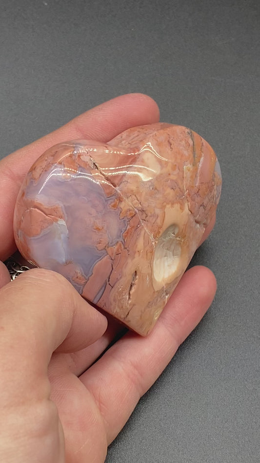 Pink Agate Heart 💗