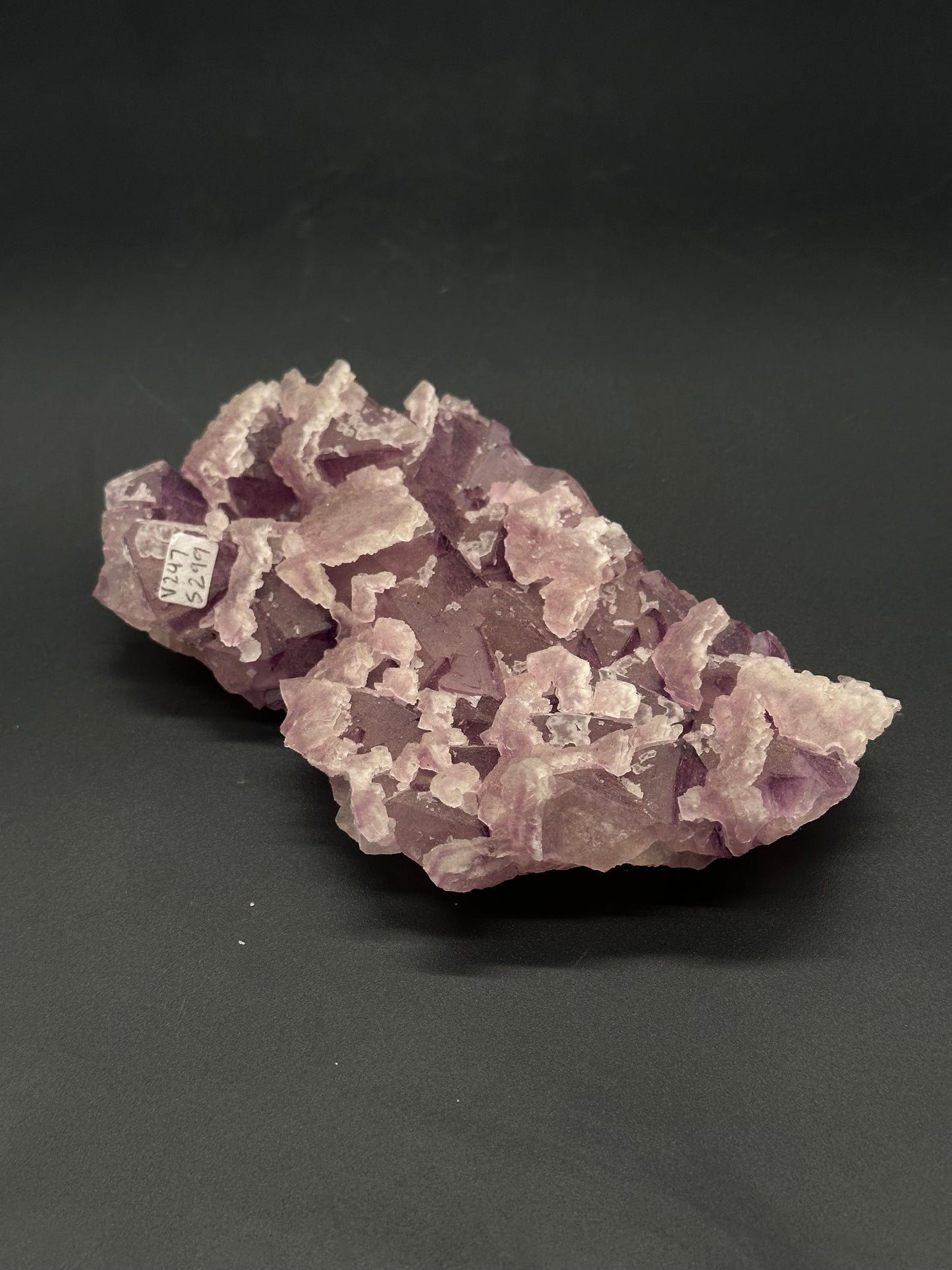 Raw Fluorite (515W02), a naturally formed mineral, showcases its rugged edges and distinctive crystalline structure, embodying the essence of natural geological formations.