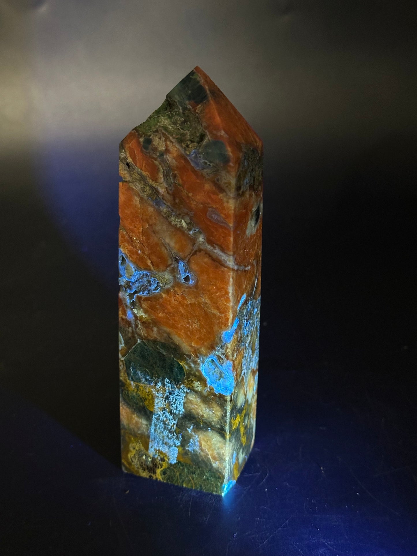 Sunstone and Blue Apatite Tower 803WEB039