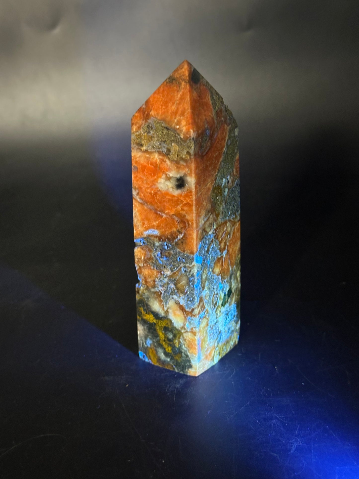 Sunstone and Blue Apatite Tower 803WEB039
